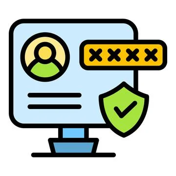 Client privacy icon vector flat Ilustración de archivo