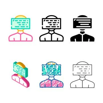 Client programming forms kyc color icon vector Illustrazione stock