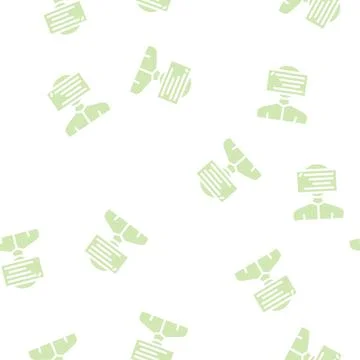 Client programming kyc glyph vector seamless pattern Stock Illustration