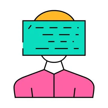 Client programming kyc icon color illustration Stock Illustration