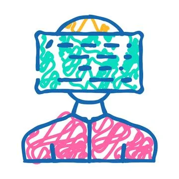 Client programming kyc icon doodle illustration Stock Illustration