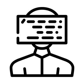 Client programming kyc line icon vector illustration 스톡 일러스트