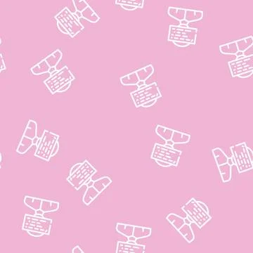 Client programming kyc line vector seamless pattern Stock Illustration