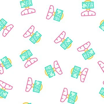 Client programming kyc vector seamless pattern Stock Illustration