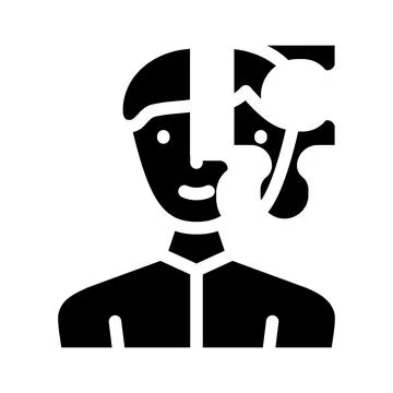 Client puzzle kyc glyph icon vector illustration Illustrazione stock