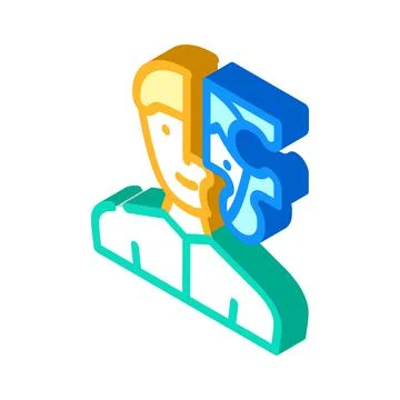Client puzzle kyc isometric icon vector illustration 스톡 일러스트
