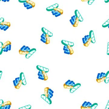 Client puzzle kyc isometric icon seamless pattern Stockillustratie
