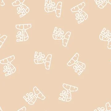 Client puzzle kyc line vector seamless pattern Ilustración de archivo