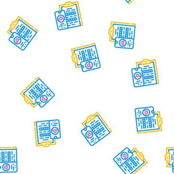 Client questionnaire call center vector seamless pattern Stock Illustration
