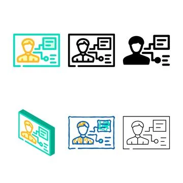 Client range analysis kyc color icon vector Ilustración de archivo