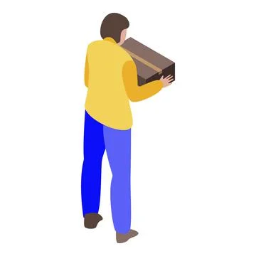 Client receive parcel icon, isometric style Stock Illustration