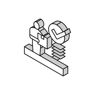 Client received parcel isometric icon vector illustration Stock Illustration