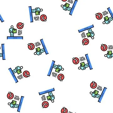 Client received parcel vector seamless pattern Stock Illustration