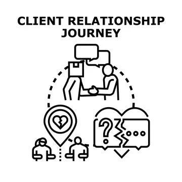 Client relationship journey vector concept Stock Illustration