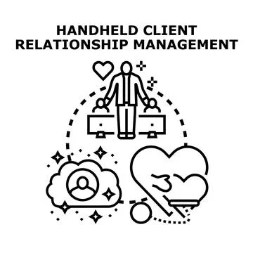 Client relationship management system ensuring customer loyalty Stock Illustration