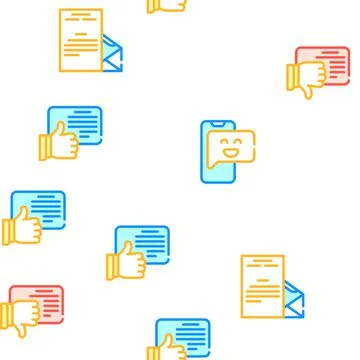 Client Review Feedback Collection Icons Set Vector Stock Illustration