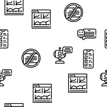 Client Review Feedback Vector Seamless Pattern 스톡 일러스트