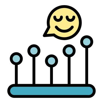 Client review stats icon vector flat Stock Illustration