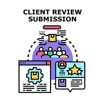 Client review submission process concept vector illustration Stock Illustration