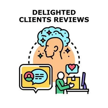 Client reviews and customer feedback concept Stock-Illustration