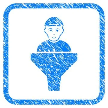 Client Sales Filter Framed Stamp Illustration