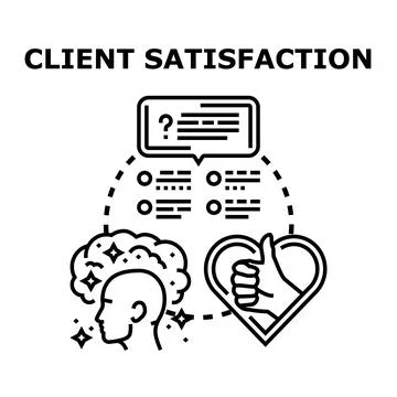 Client satisfaction concept improving customer experience and feedback Illustrazione stock