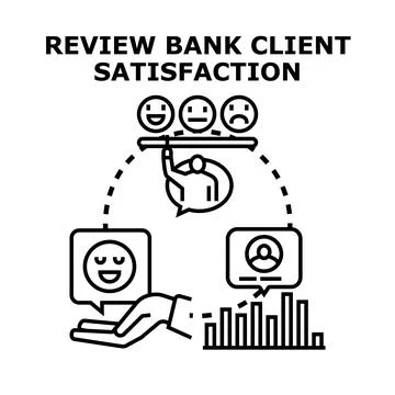 Client satisfaction data review and feedback analysis Illustrazione stock