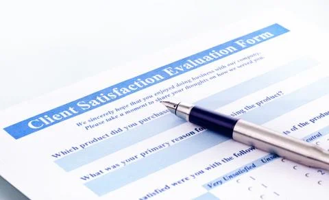 Client satisfaction evaluation form Stock Photos