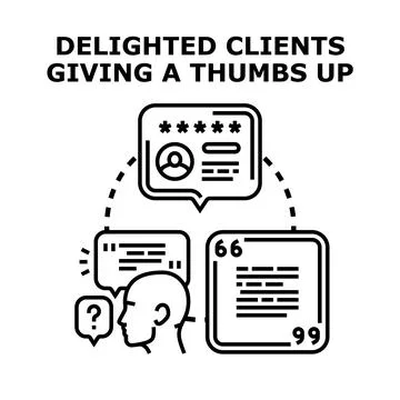 Client satisfaction feedback and online review analysis Stock Illustration