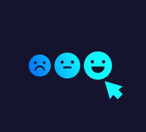 Client satisfaction, happy customers vector design Stock Illustration