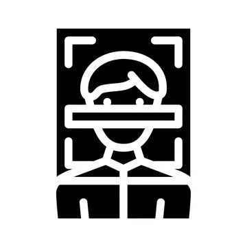 Client scanning kyc glyph icon vector illustration 스톡 일러스트