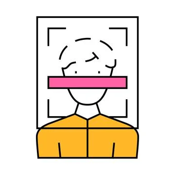 Client scanning kyc icon color illustration Illustrazione stock