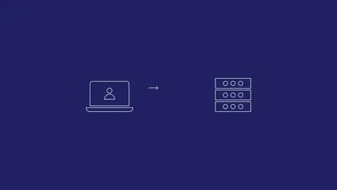Client Server Communication Concept Stock Footage 335615599