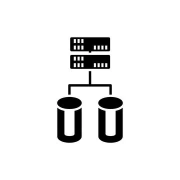 Client Server Network Architecture Icon Stock Illustration