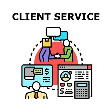 Client service providing continuous support and assistance Illustrazione stock