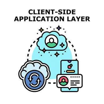 Client side application layer for digital devices Stock Illustration