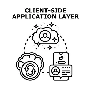 Client side application layer for digital devices Stock Illustration
