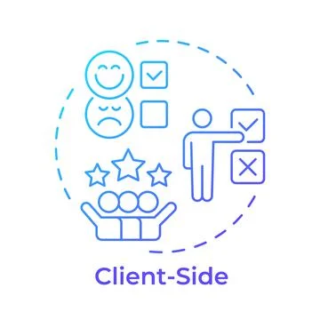 Client side gradient outline concept icon イラスト素材