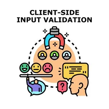 Client side input validation managing user experience Stock Illustration