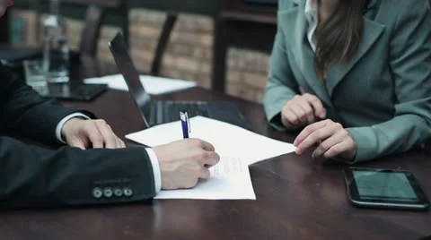 Client signing documents and gets car keys HD Stock Footage 25545010