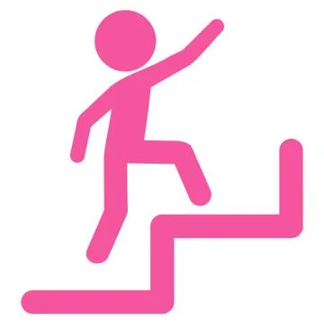 Client Steps Upstairs Icon Illustrazione stock