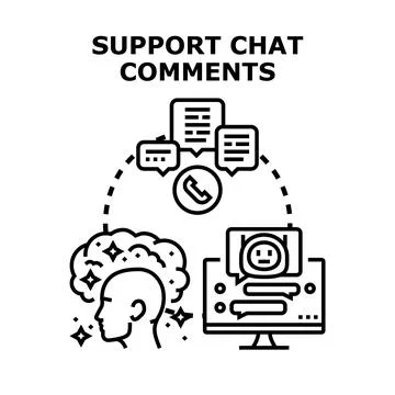 Client support chat comments concept illustration Stock Illustration