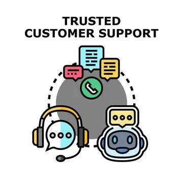 Client support services offering help and consultation イラスト素材