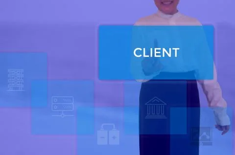 CLIENT - technology and business concept Stock Photos