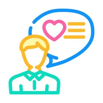 Client like testimonial color icon vector illustration Stock Illustration