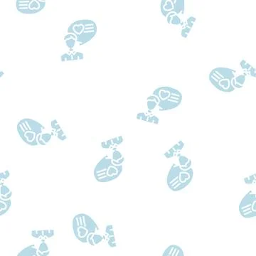 Client like testimonial glyph vector seamless pattern Stock Illustration