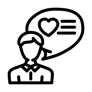 Client like testimonial line icon vector illustration Stock Illustration