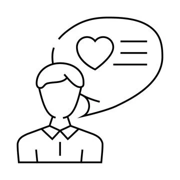 Client like testimonial line icon vector illustration Stock Illustration