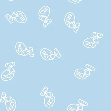 Client like testimonial line vector seamless pattern Stock Illustration