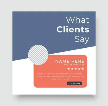 Client Testimonial Template with User Profile and Rating 5 Stars Stock Illustration